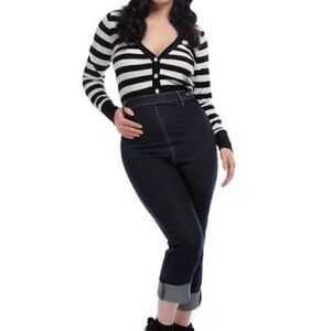 Collectif Bambi Capri Jeans. Dark Wash. UK22/US18